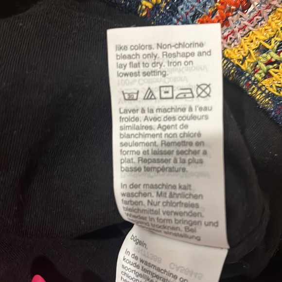 Madewell Texture & Thread Tie-Shoulder Tank Top Rainbow Crochet Small S - Picture 6 of 10